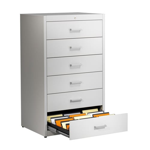 Metallic storage cupboard for cards by Mauser