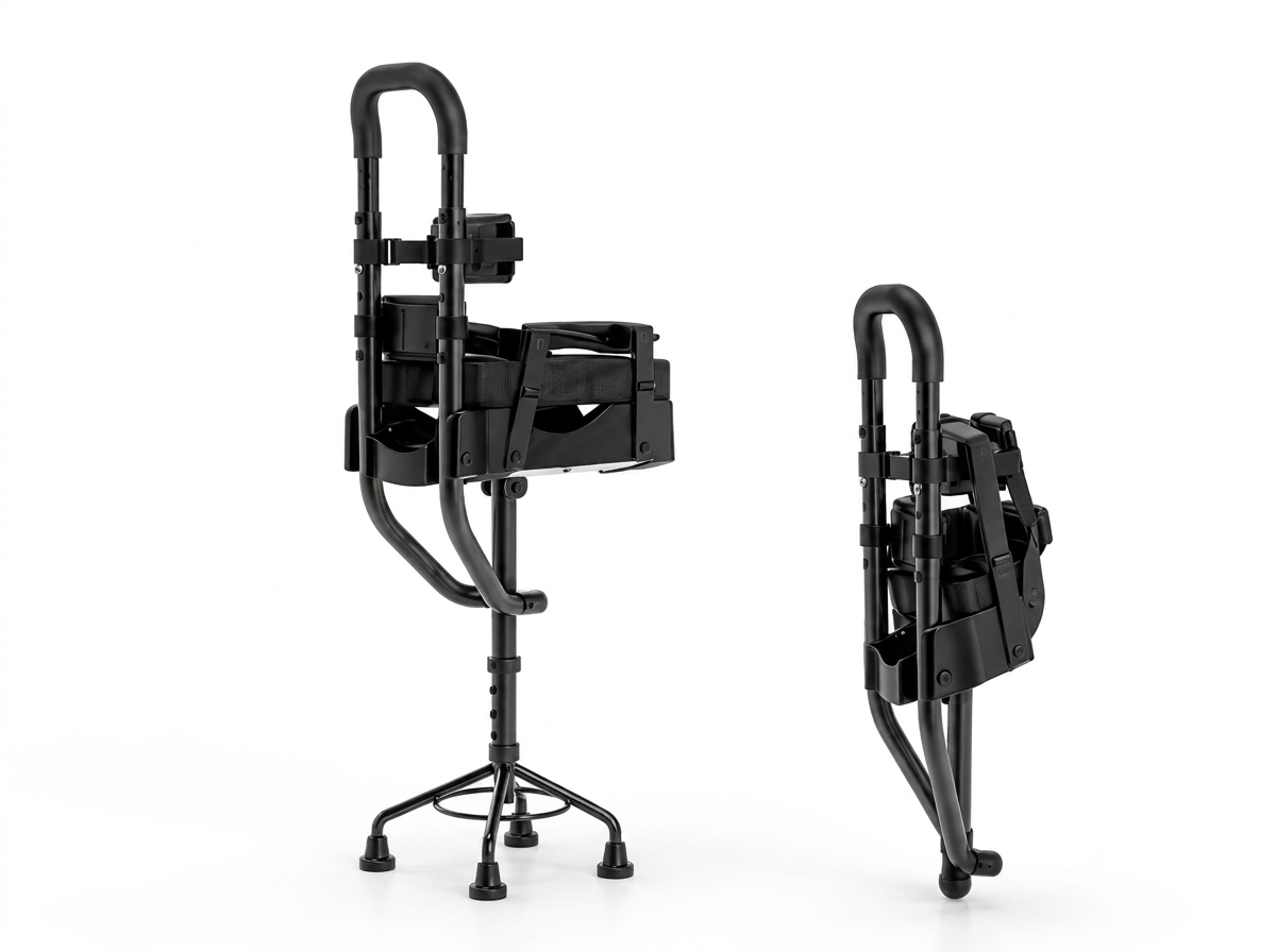 AKLION AK-9002 walker shown unfolded and folded