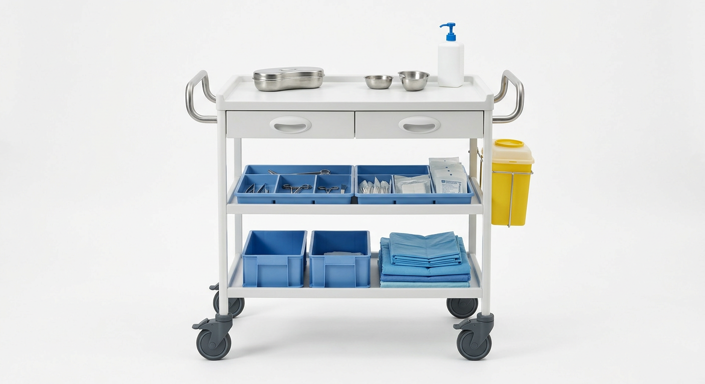 Layer Powder Coating Trolley