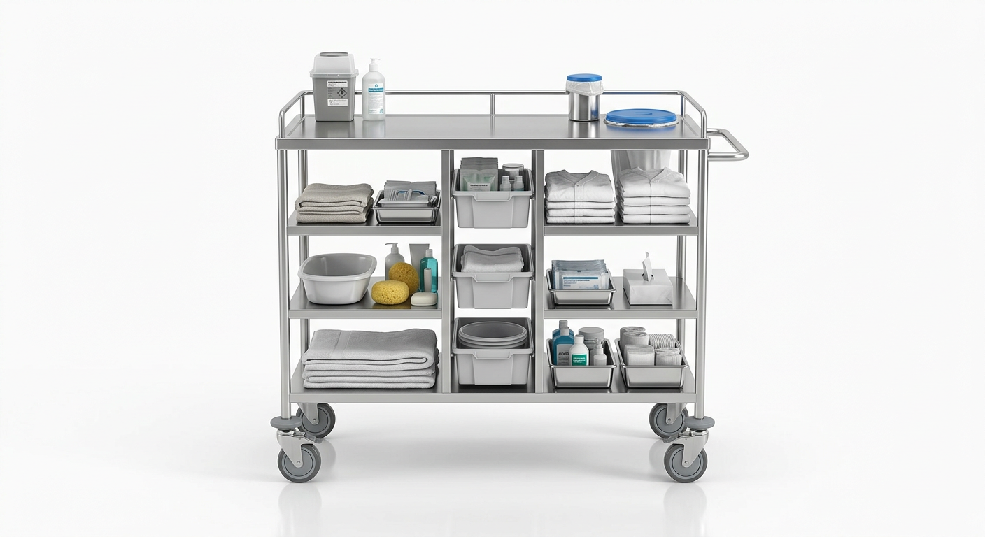 Powder Coating Morning Care Trolley