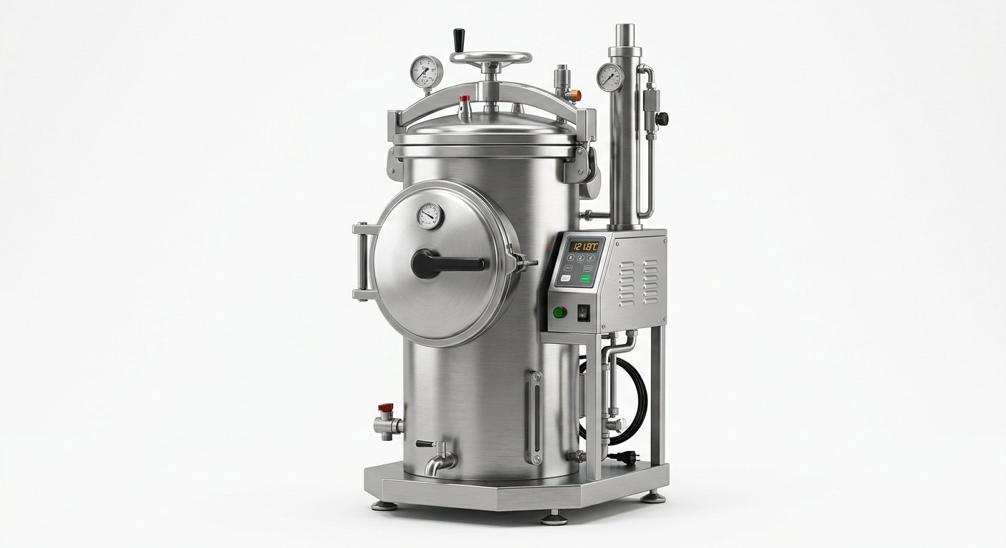 Vertical pressure steam sterilizer