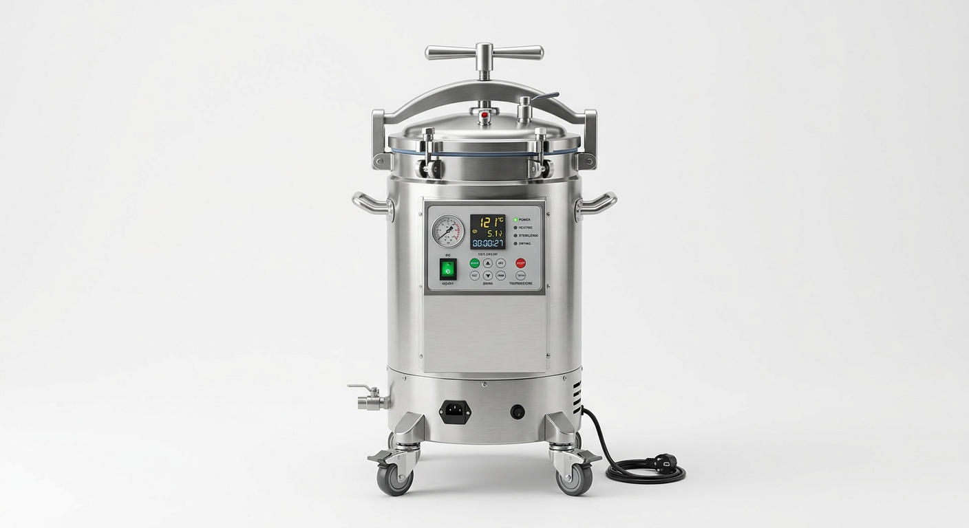 Portable stainless steel steam sterilizer