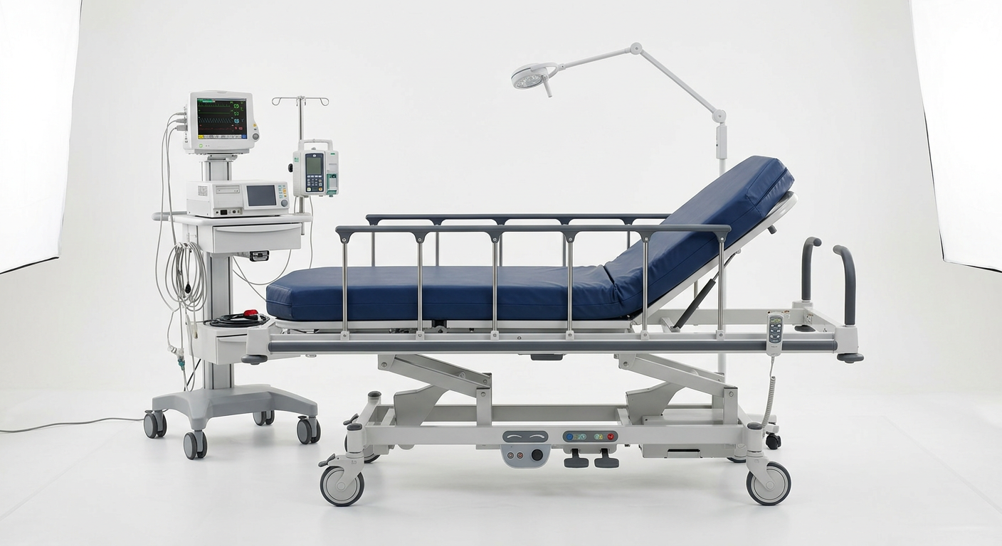 Automatic bed-making examination bed