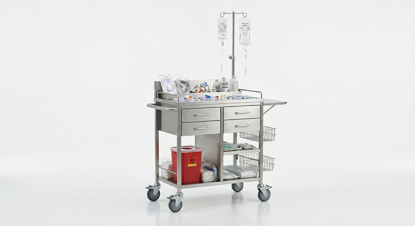 Stainless Steel Transfusion Trolley